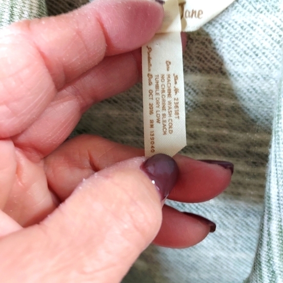 Matilda Jane "Out the Door" Vest small Heather Green stripes - Picture 7 of 10